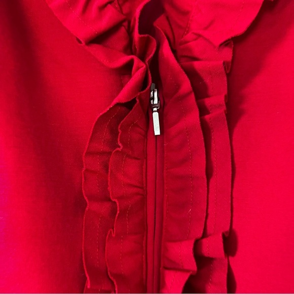 NWT INC International Concepts Ruffle Blazer in Deep Red size 2X - Picture 7 of 12